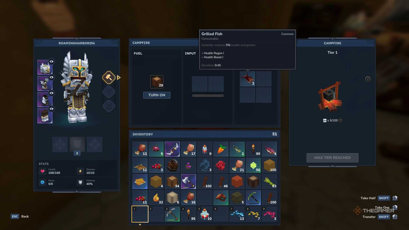 Grilled fish on a campfire in Hytale.