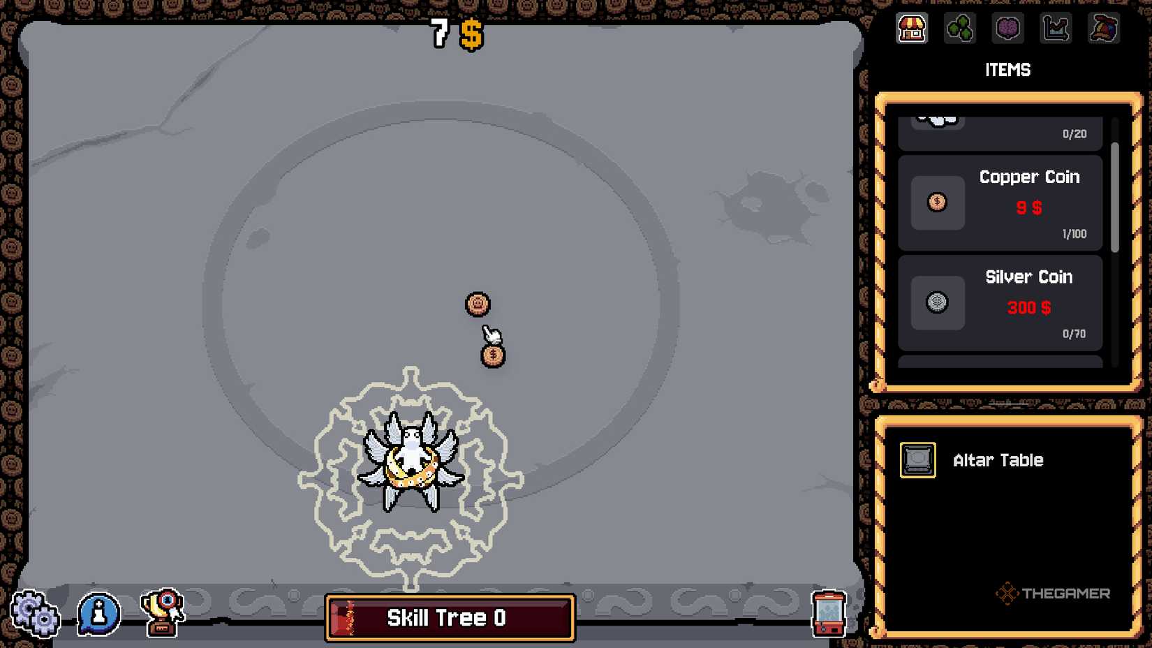 Hand between two copper coins on gambling table.