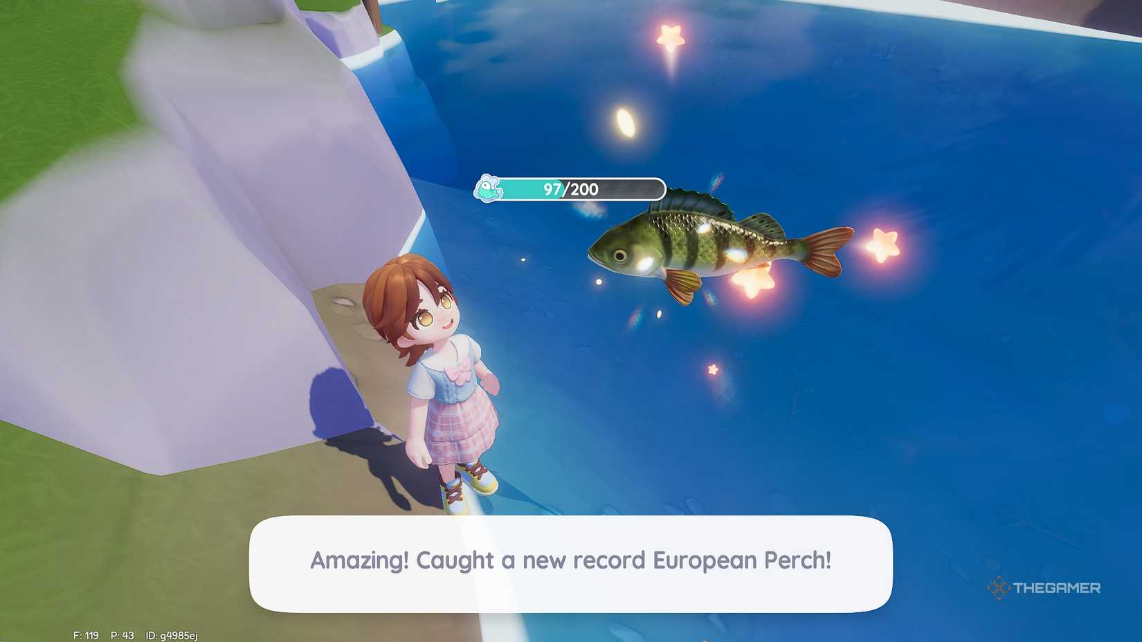 Heartopia Catch a giant perch.