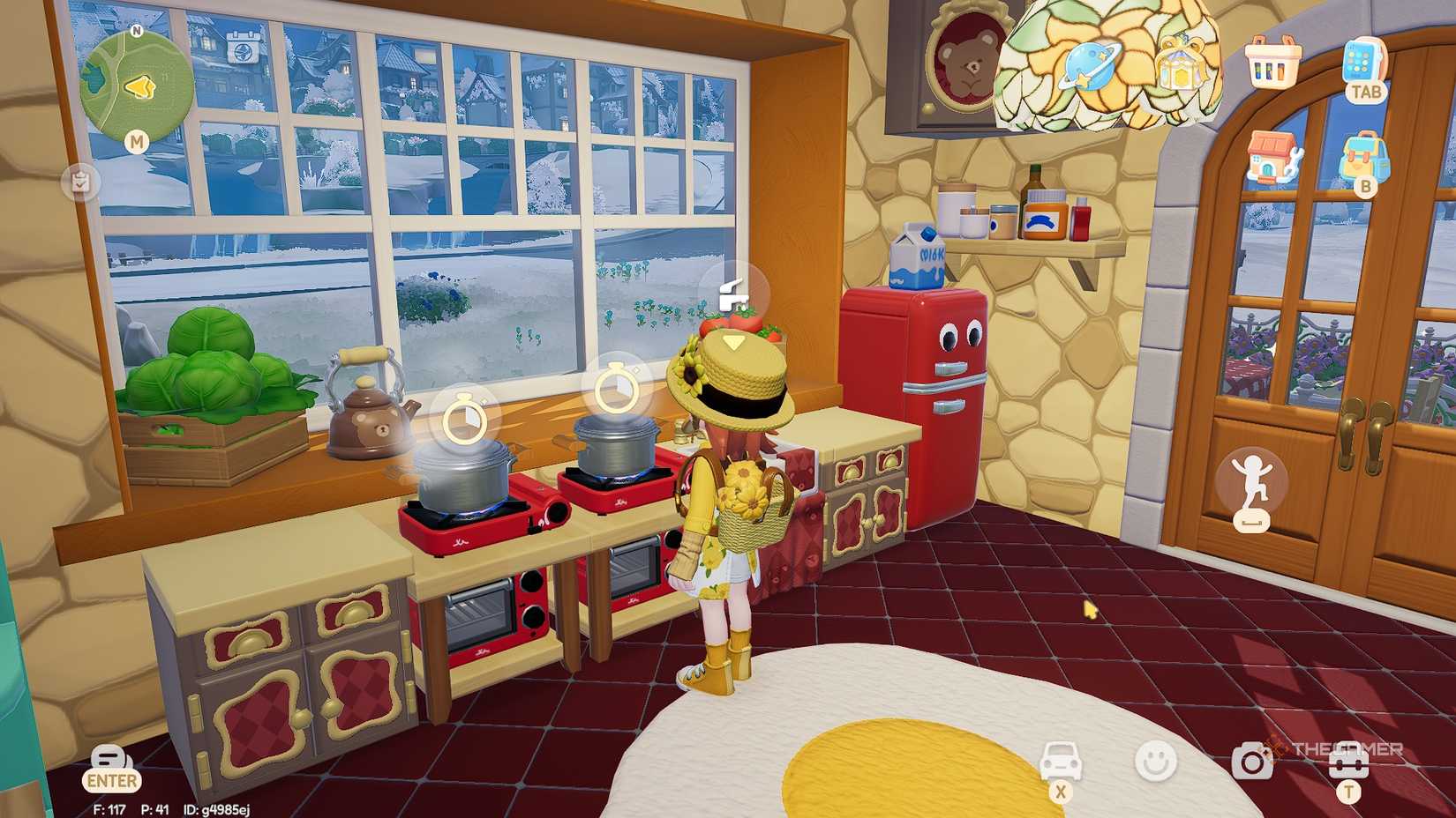 Heartopia Full-scale kitchen with two stoves.