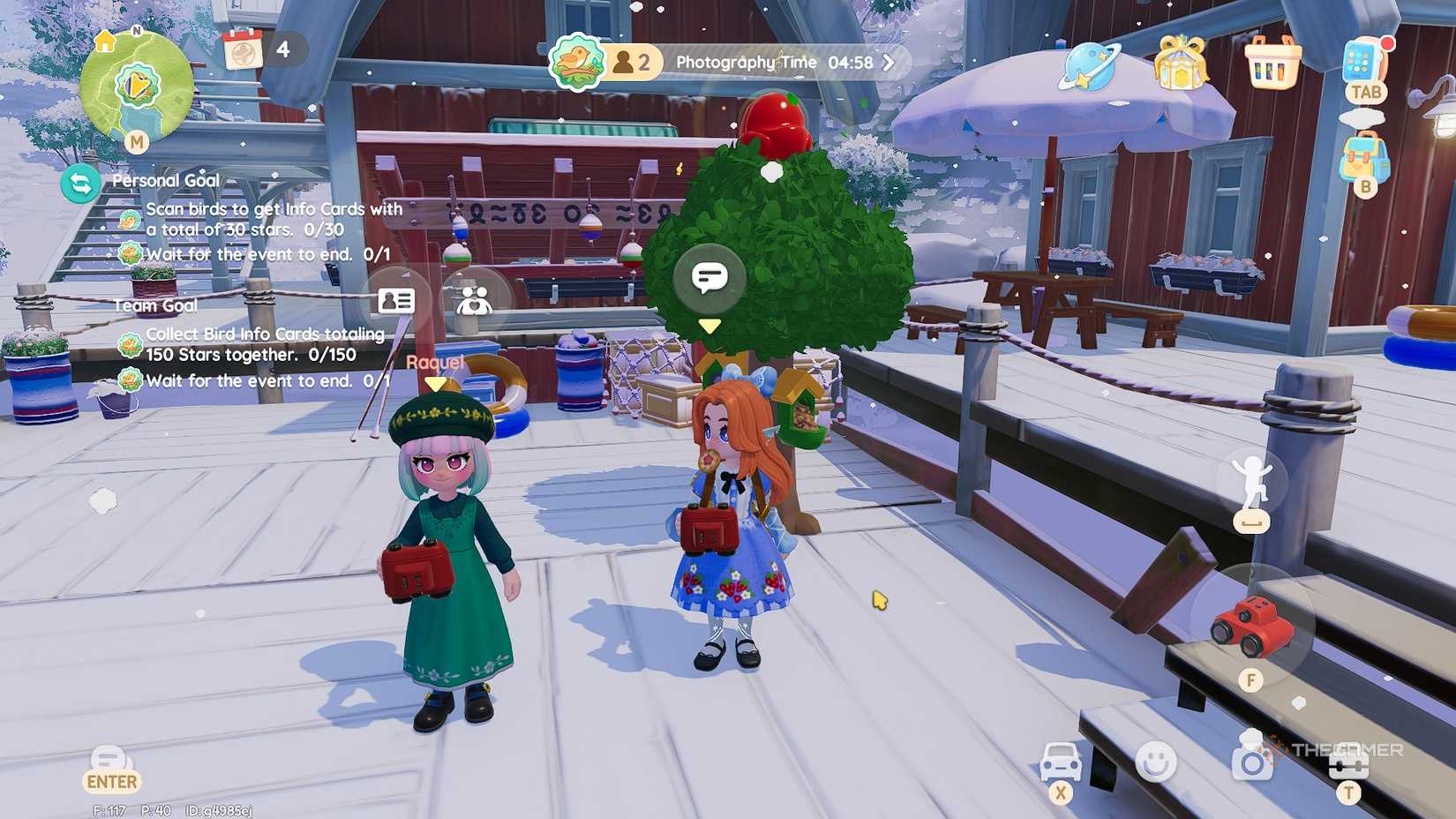 Heartopia Several villagers gathered and taking bird pictures.