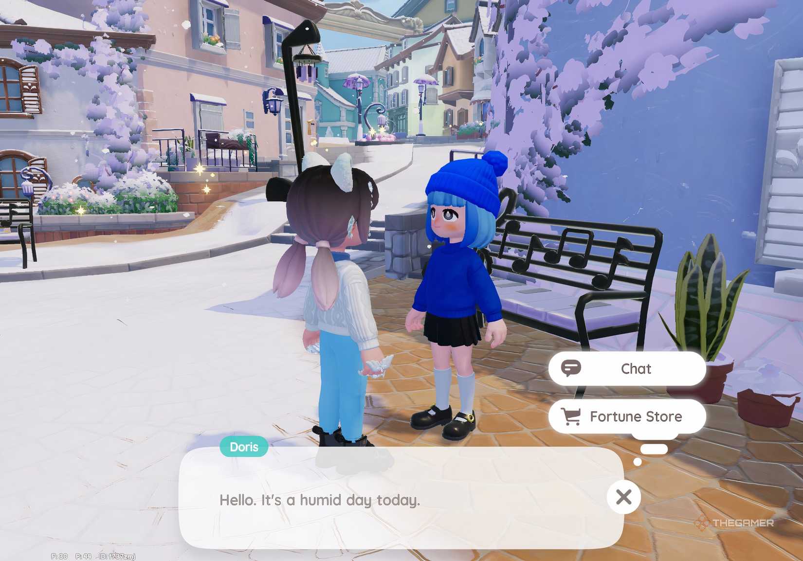 Player talking to Doris in Heartopia.