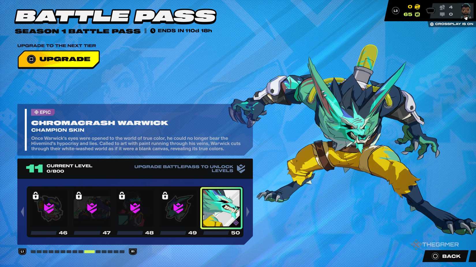 Epic Warwick Champion Skin from Battle Pass in 2XKO.