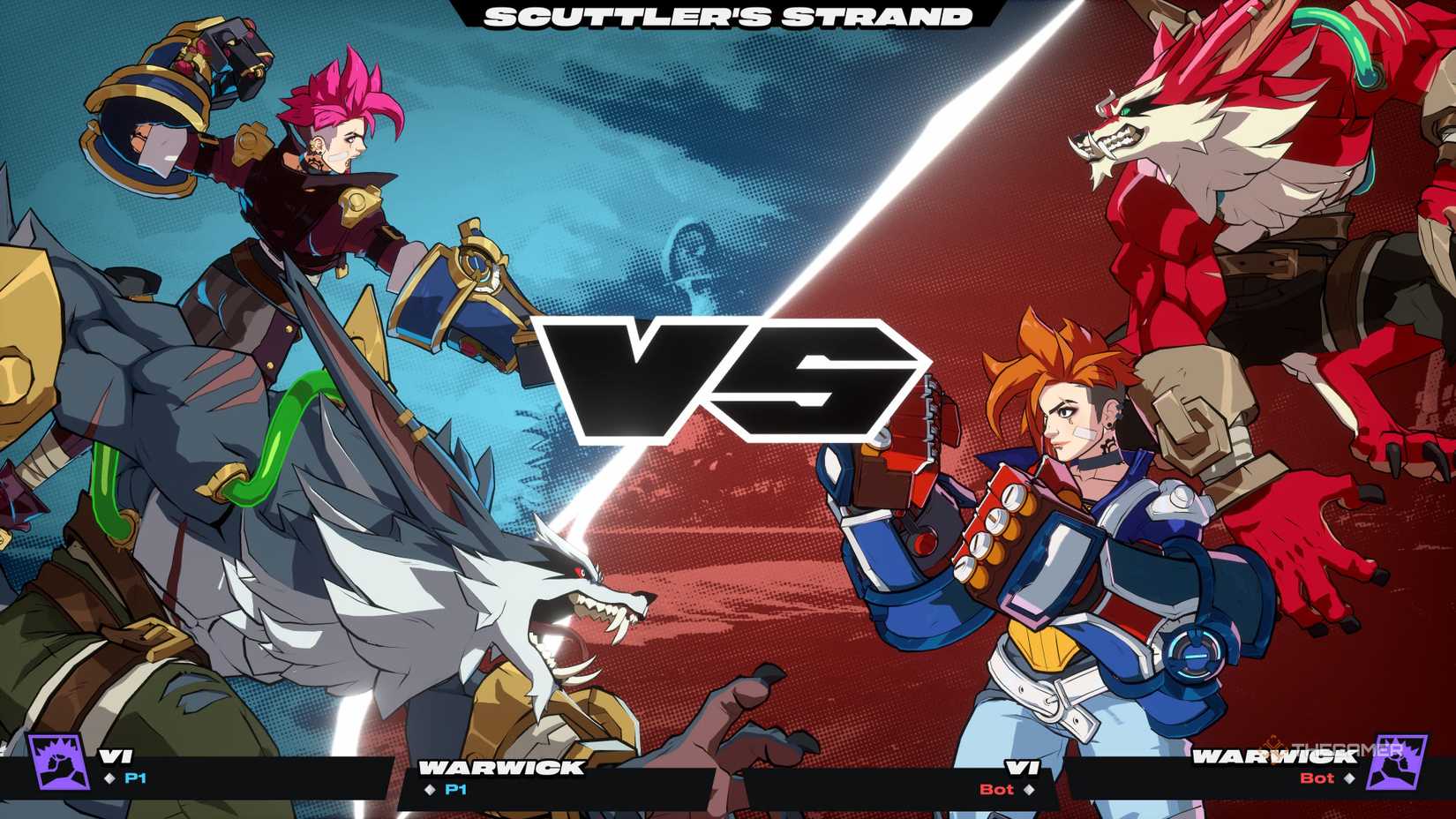 Vi vs Warwick in 2XKO.