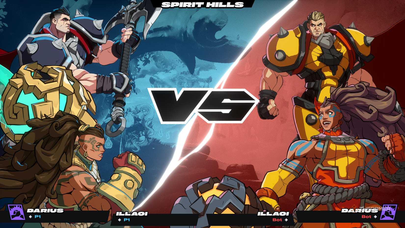 Darius vs Illaoi in 2XKO.