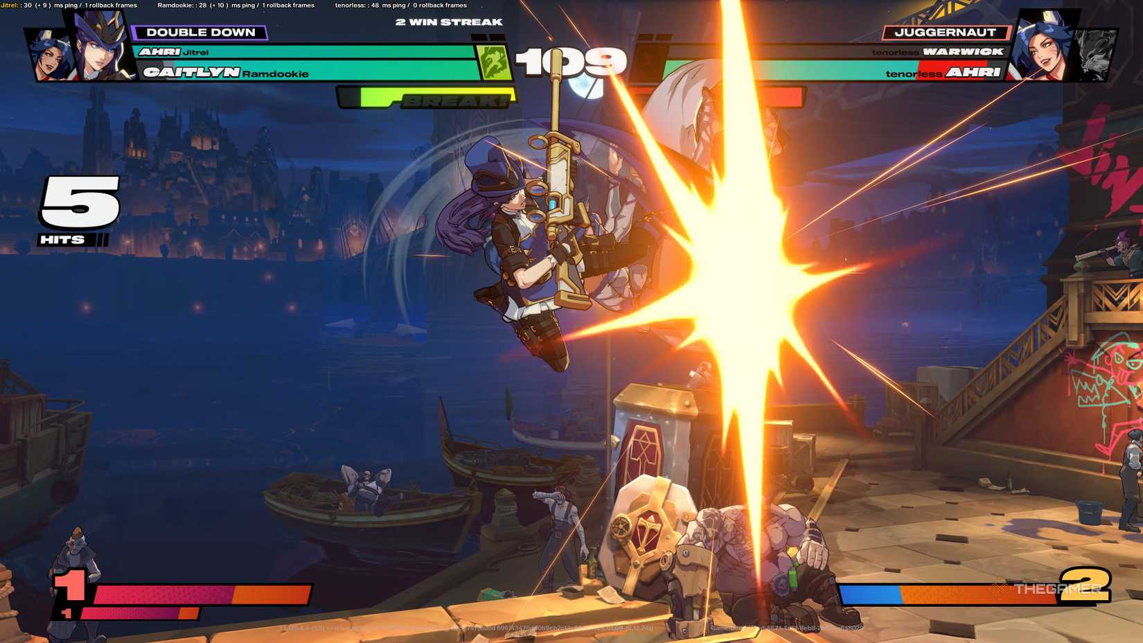 In 2XKO, the opponent is replaced and attacked.