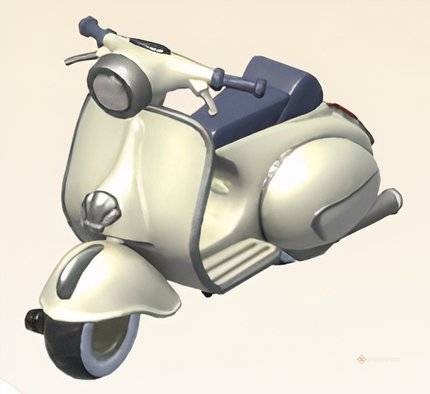 White motorcycle vehicle in Heartopia.