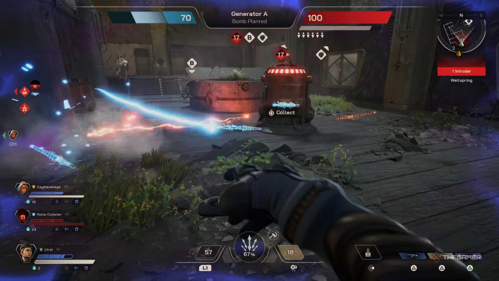 A lot of shakespeares thrown by Atticus around the generator at Highgard.