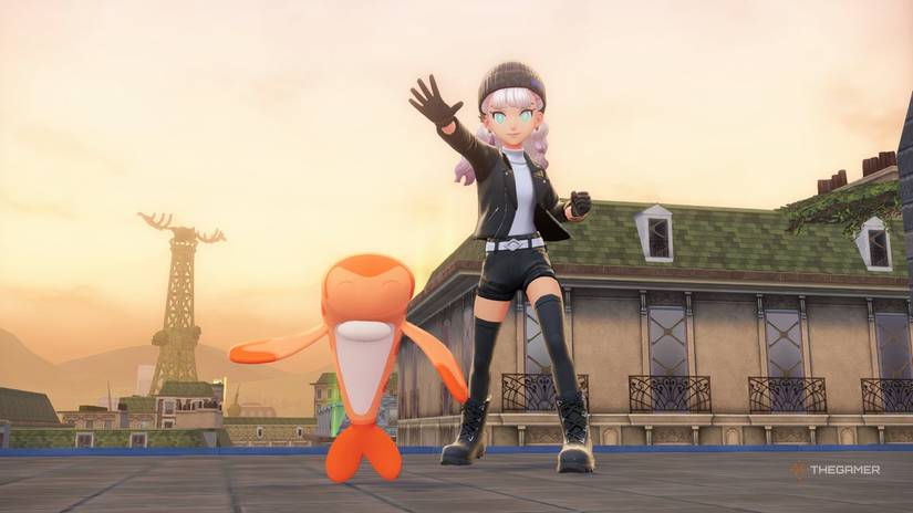 Trainers posed with Tatsugiri in Pokemon Legends: ZA.