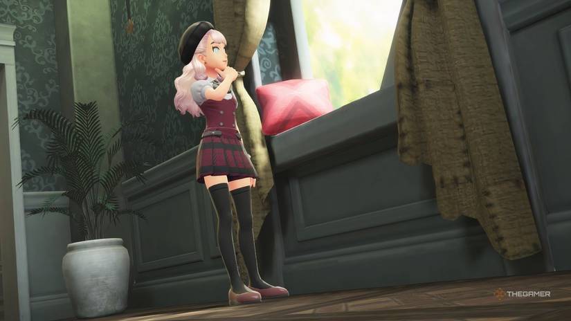 Player posed looking out a window in Pokemon Legends: Z-A.