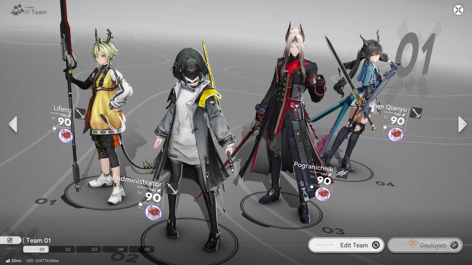 Arknight Endfield मा Lifeng टोली।