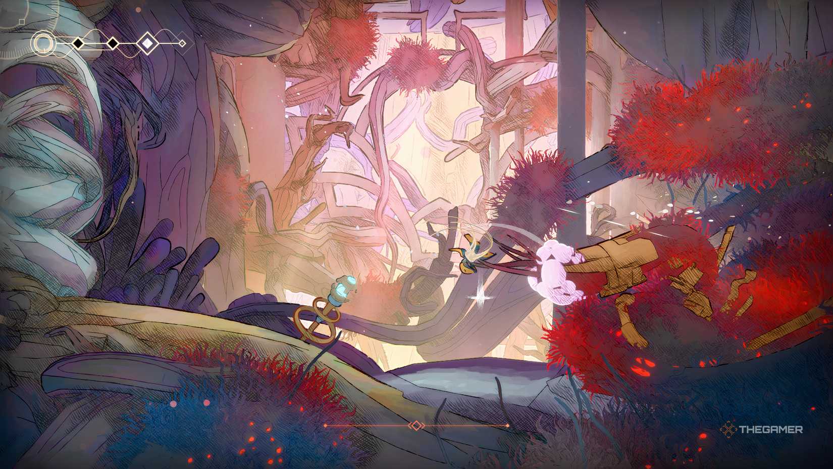 The Flora Boss Attacks MIO in MIO: Memories In Orbit.