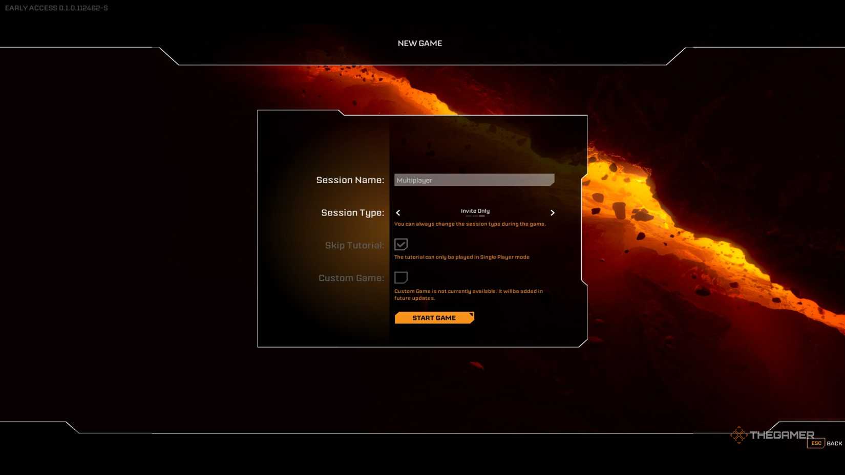 New Game screen in StarRupture.