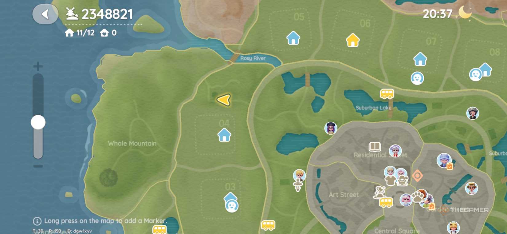 The player on the map above plot 4 in Heartopia.