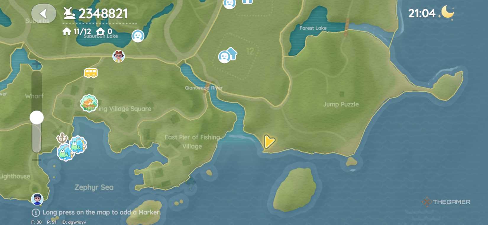 Player on the Jump Puzzle map in Heartopia.