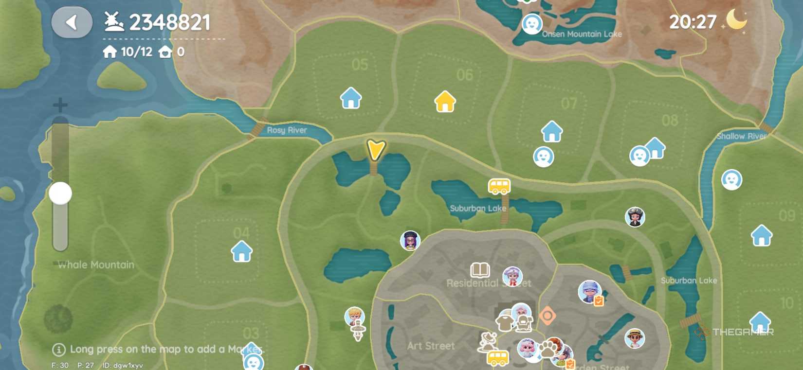 Player standing by the bridge in Heartopia.