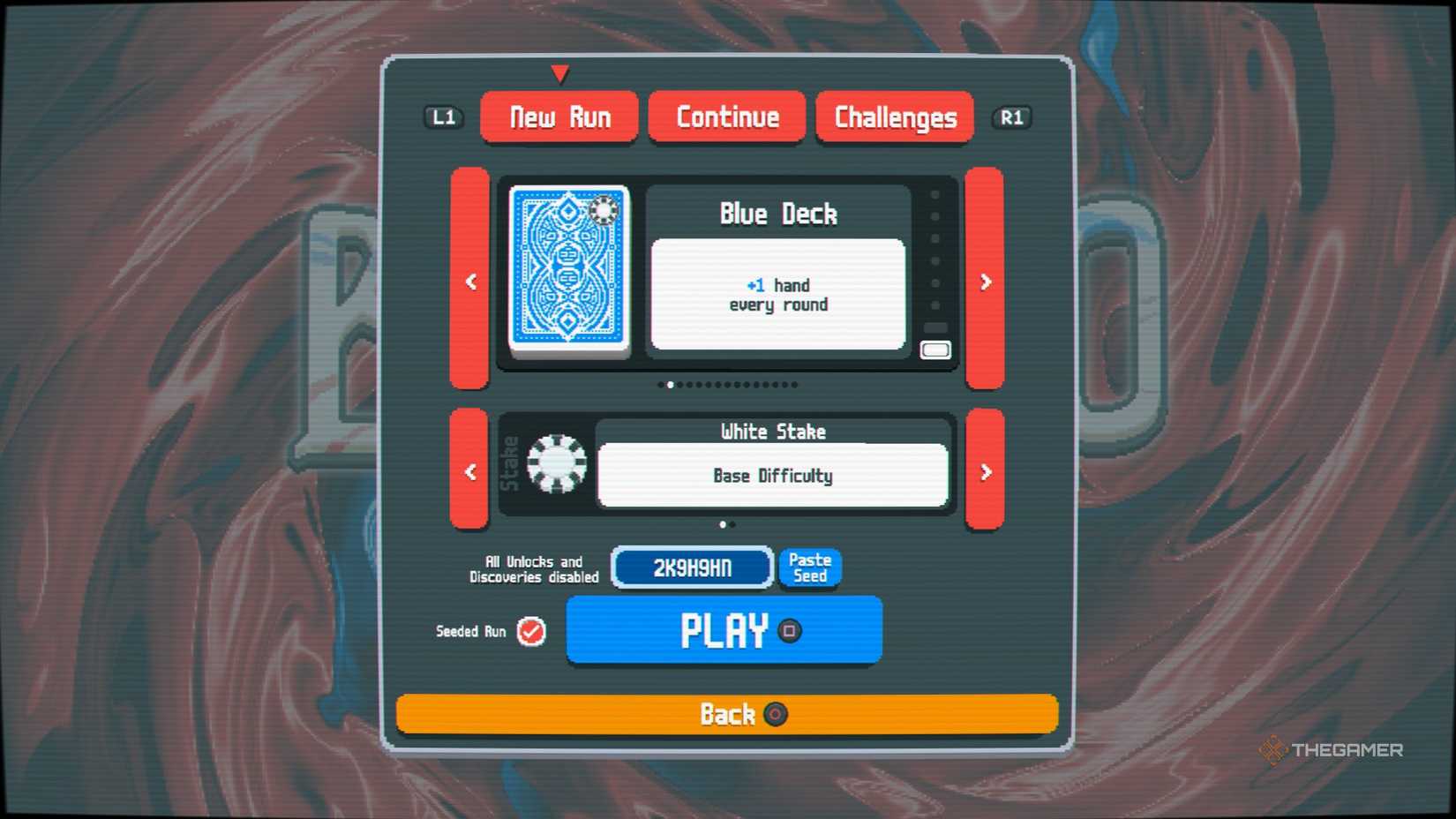 Spelar high score seed 2K9H9HN med i Balatro för en hög poäng.