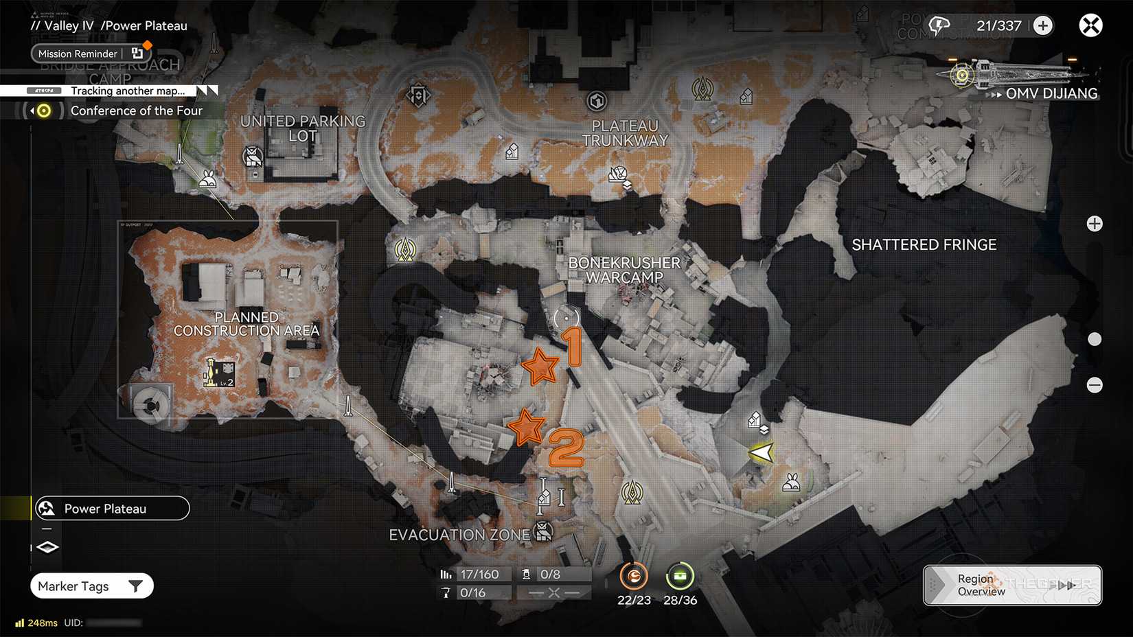 Aurylene places in Bonekrusher Warcamp in Power Plateau in Arknights: Endfield.