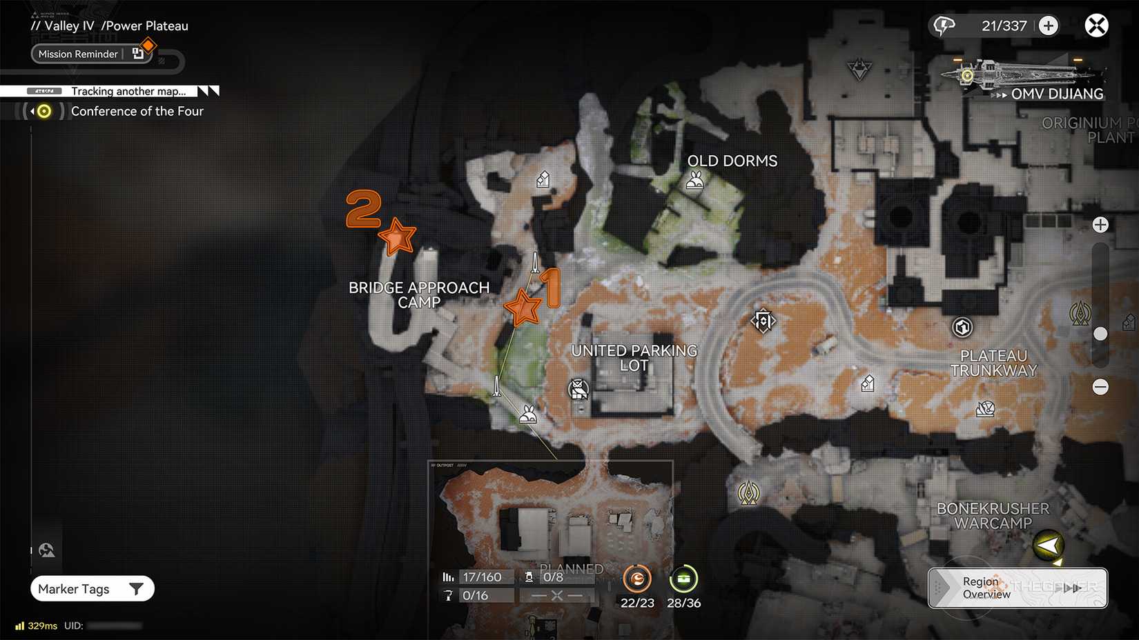 Aurylene places in Bridge Approach Camp in Power Plateau in Arknights: Endfield.