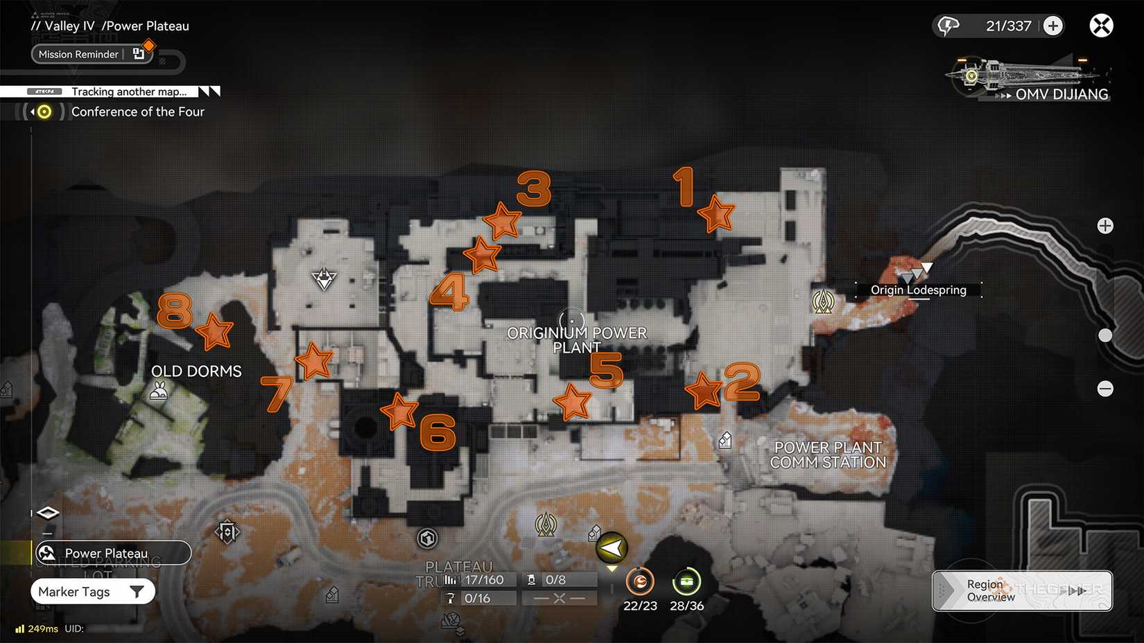 Aurylene locations in the Originium Power Plant of Power Plateau in Arknights: Endfield.