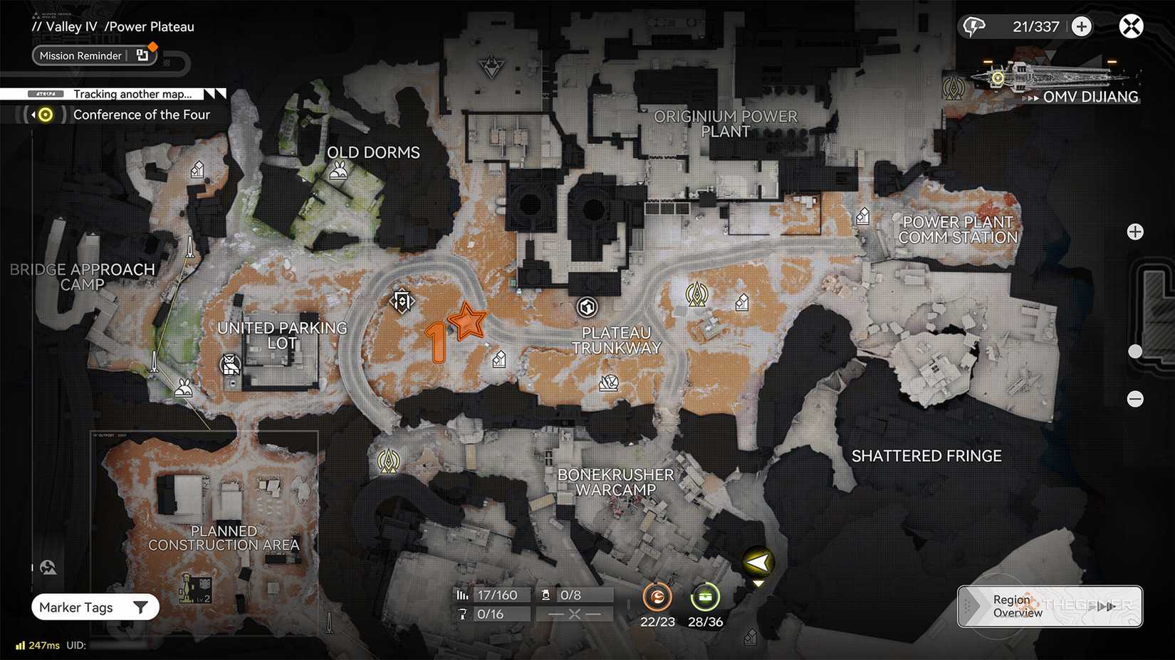 Aurylene places in Plateau Trunkway in Power Plateau in Arknights: Endfield.