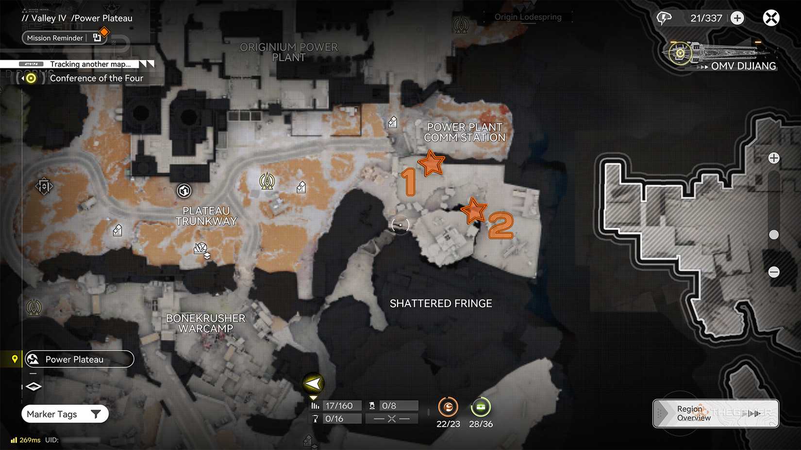 Aurylene locations in Shattered Fringe in Power Plateau in Arknights: Endfield.