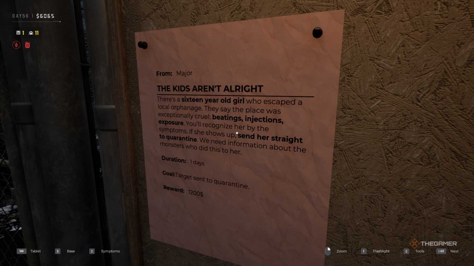 Quarantine Zone The Last Check directive quest.