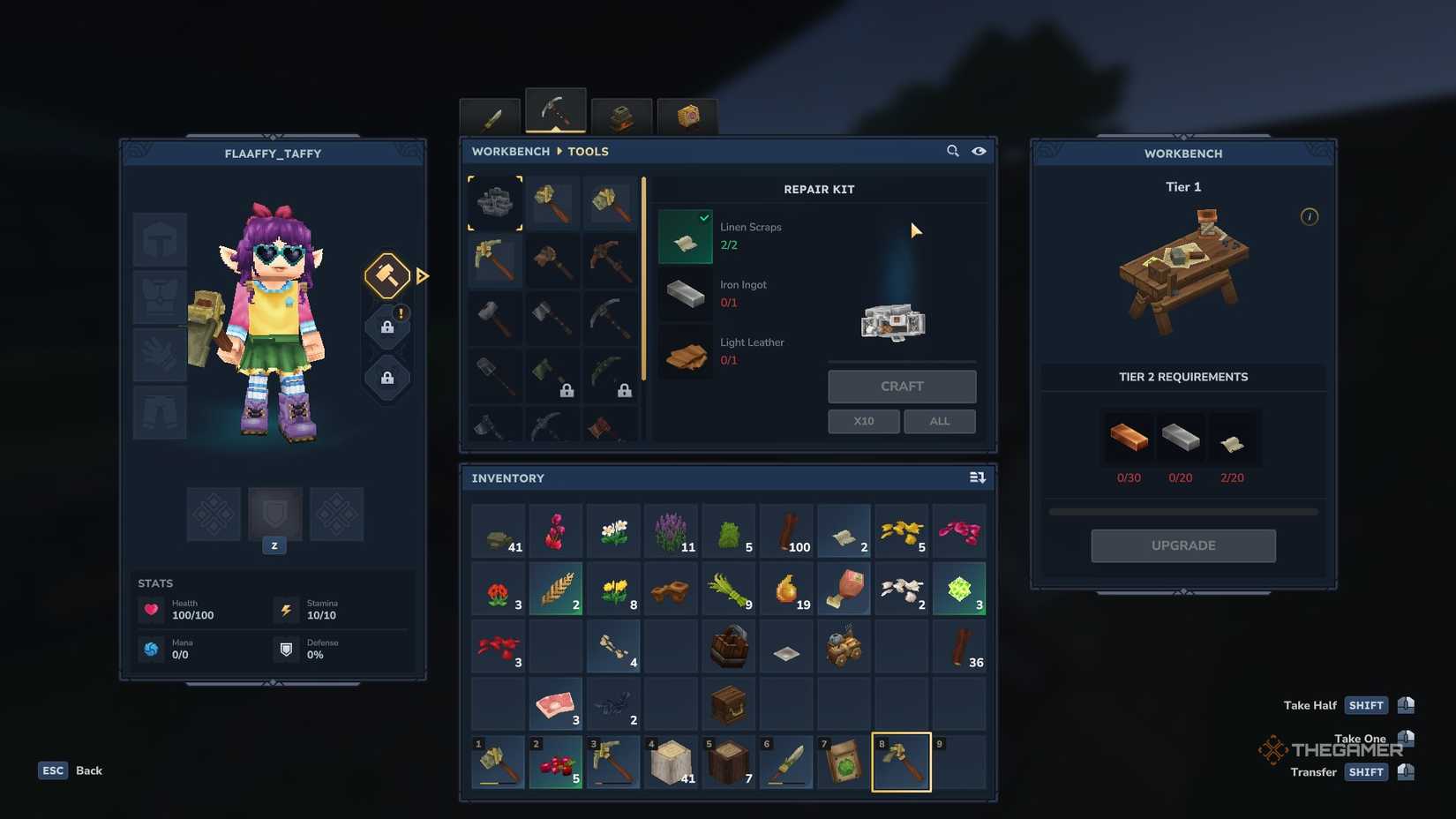 Recipe for a Repair Kit in Hytale.