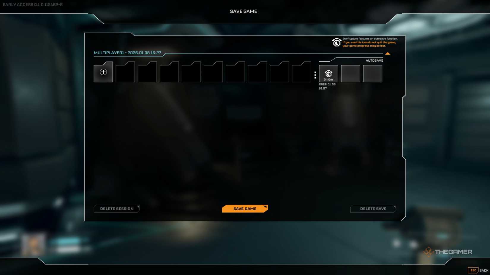 Save screen in StarRupture.