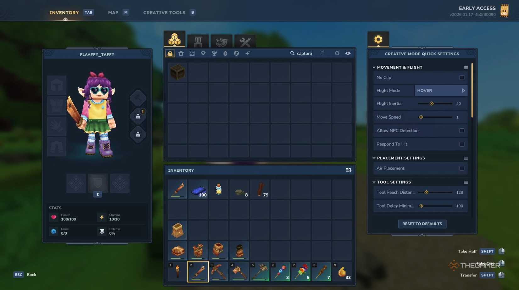 Create a capture box in creative mode in Hytale to capture animals.
