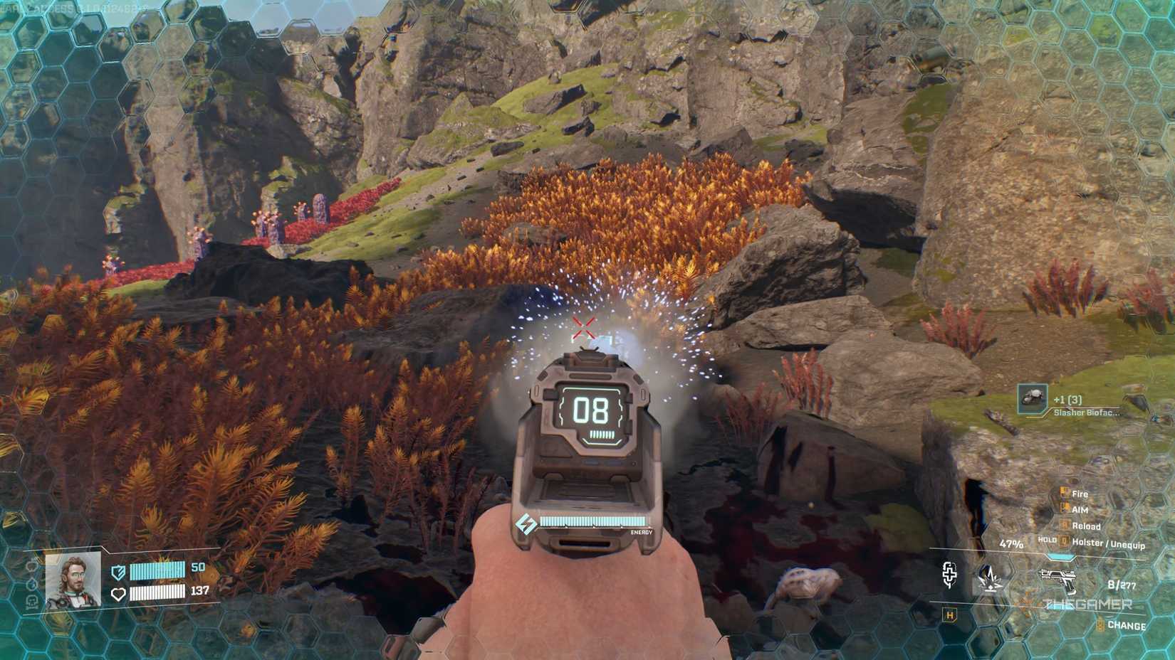 StarRupture shoots an enemy.