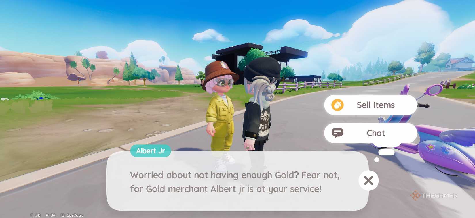 Talking to Albert Jr. in Heartopia.