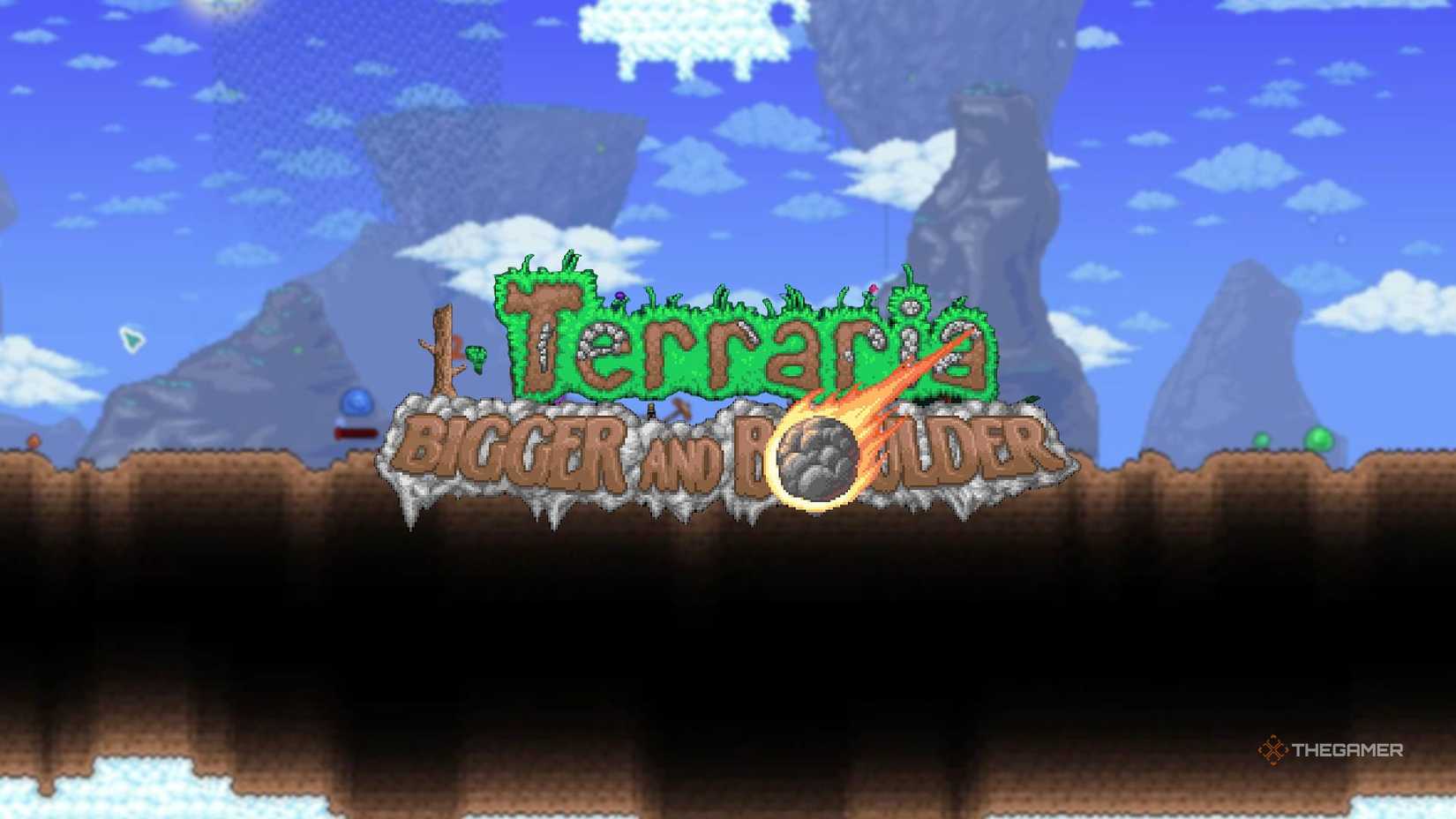 Terraria larger and boulder update.