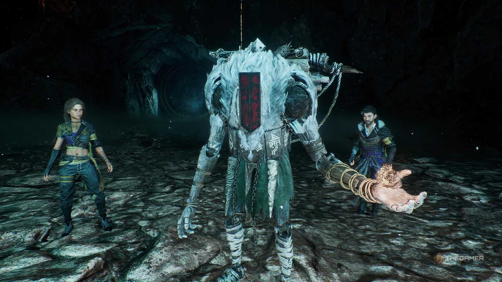 The Clair Obscur: Expedition 33 party formation of Monoco, Sciel, and Verso.