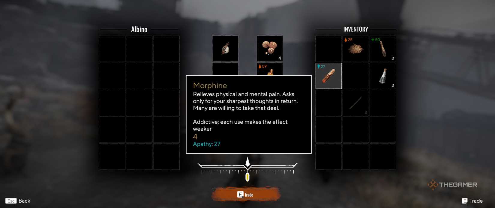 Description of morphine in pathology 3.