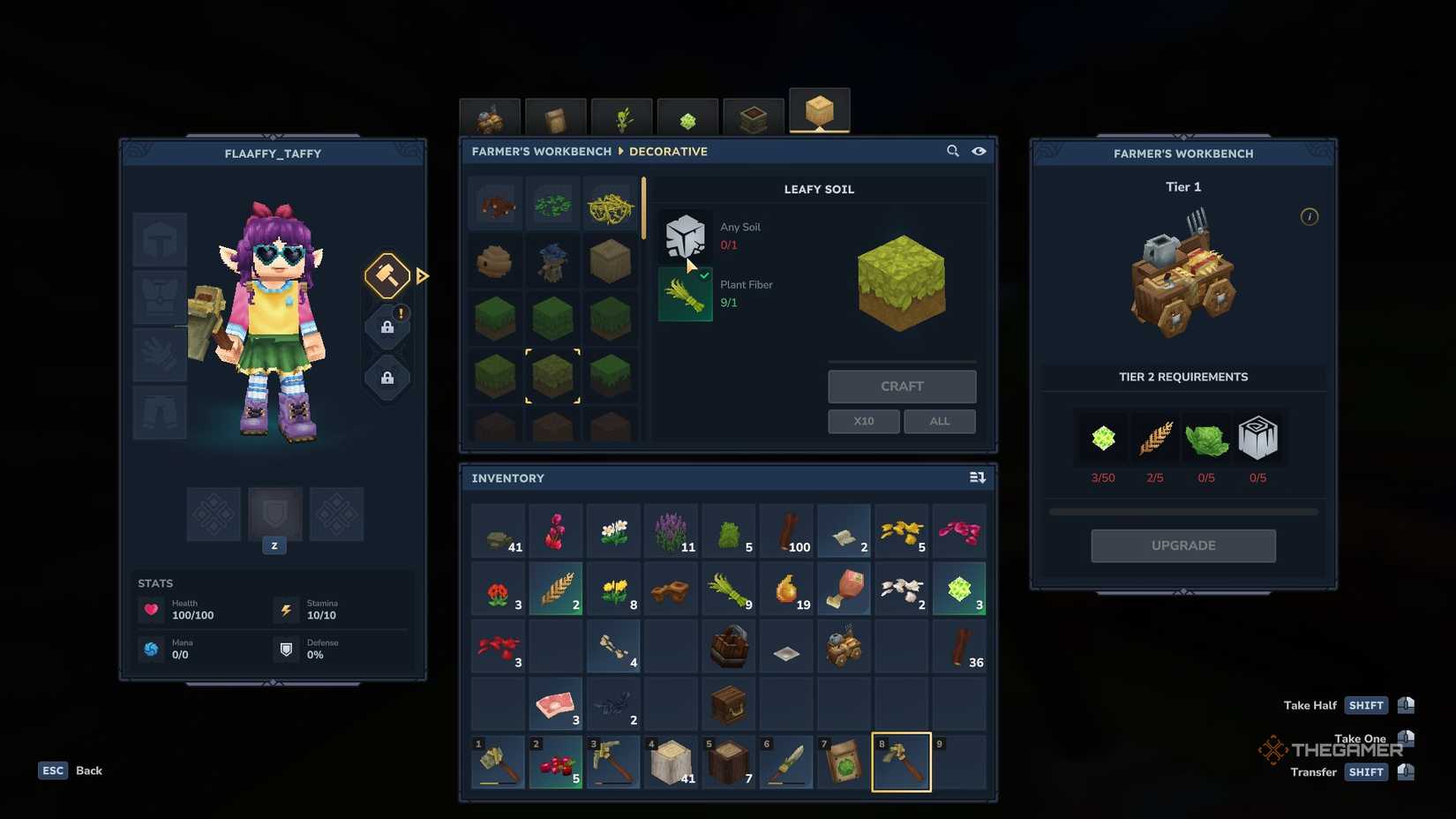 Receptet på en lövrik livsjord i bondens arbetsbänk i Hytale.