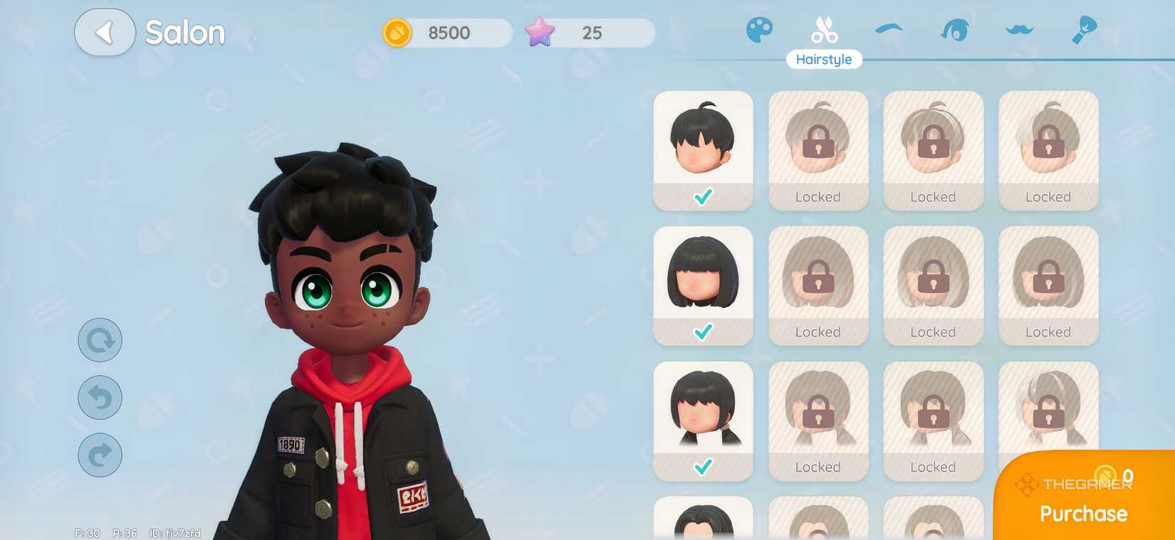 The first customization screen in Heartopia after unlocking the option.