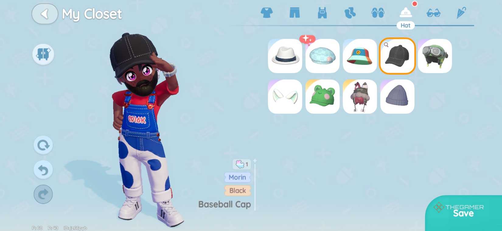 A player in overalls and a hat in Heartopia. 
