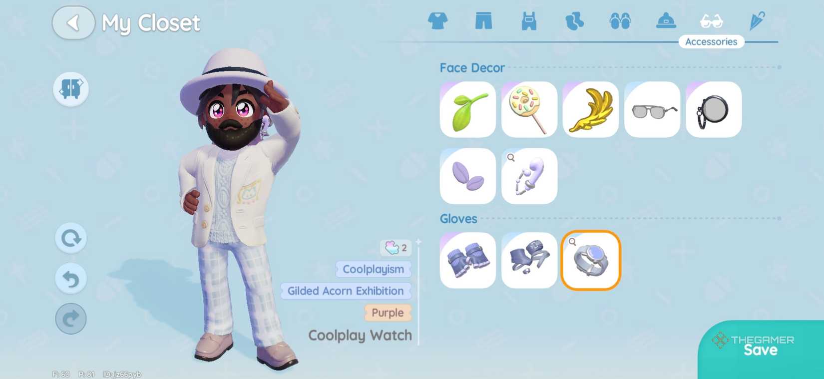 A player dressed in formal wear in Heartopia.