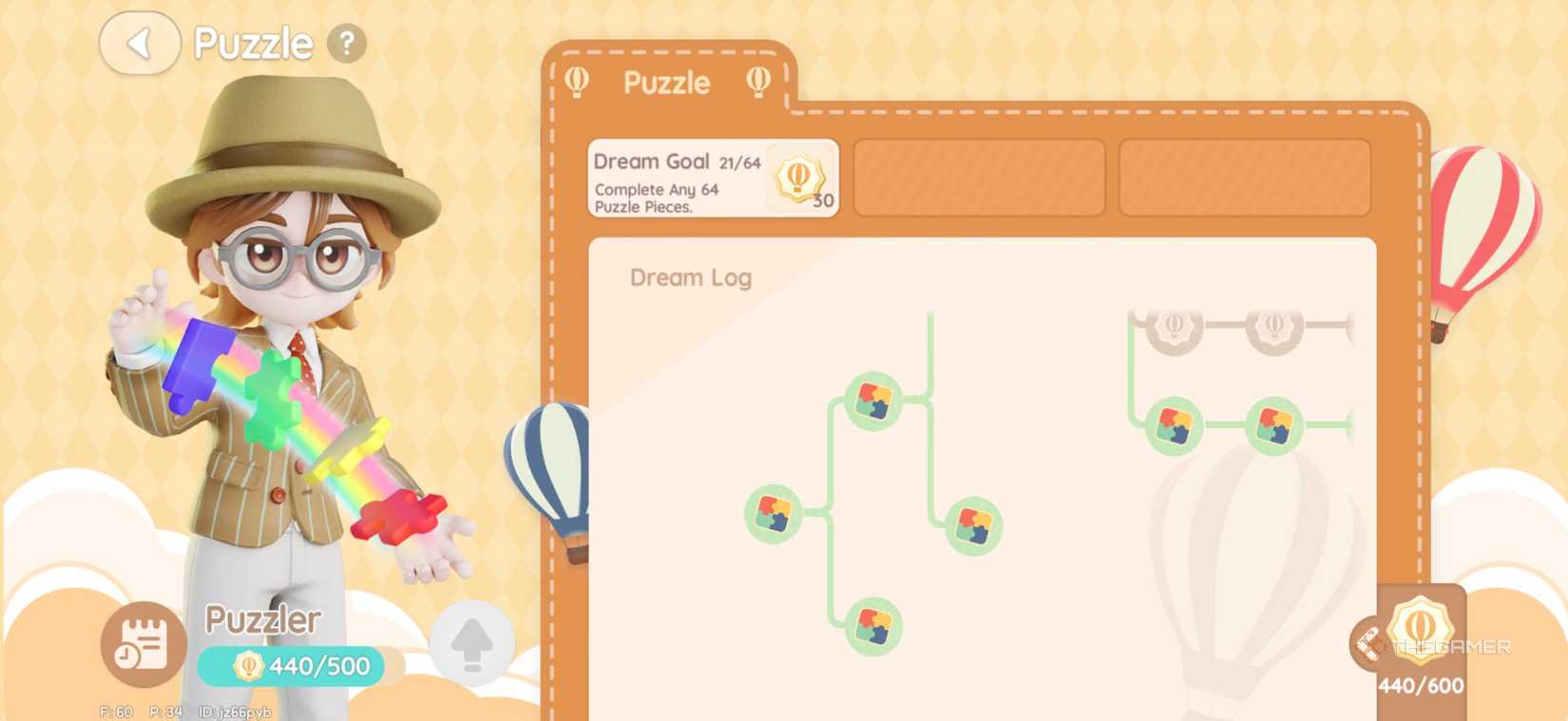 This is Heartpia’s Puzzle Dream activity page.
