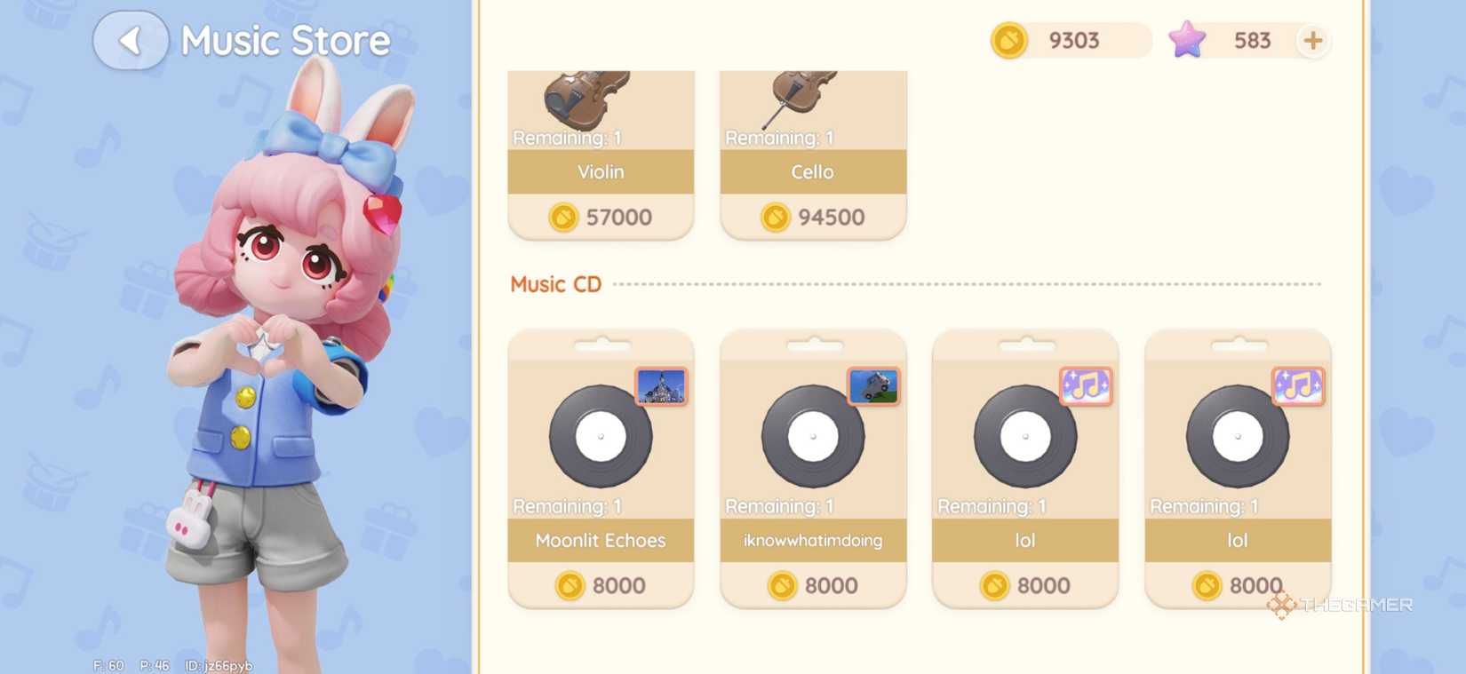 Annie's selection of music is for sale from Heartopia's players.