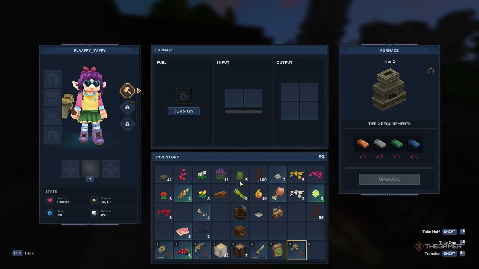 Using the furnace in Hytale.