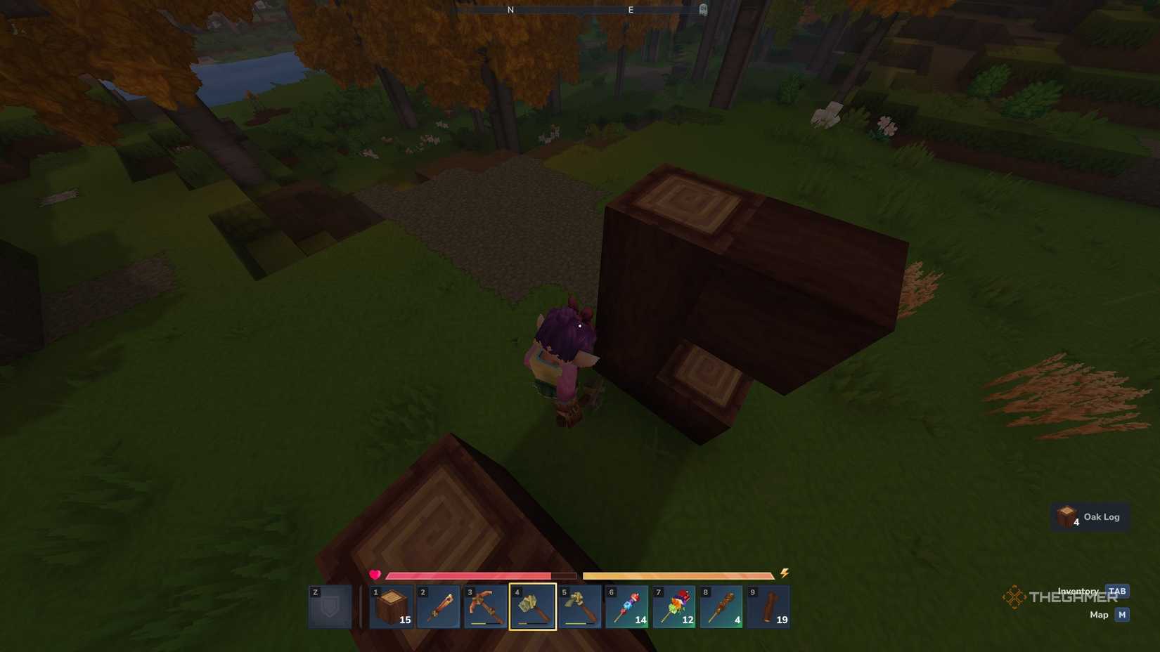 Wood facing different directions in Hytale.