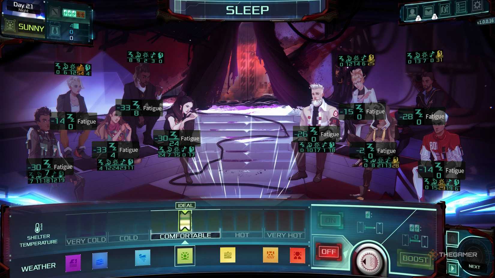 Crew members sleeping in Dead in Antares.