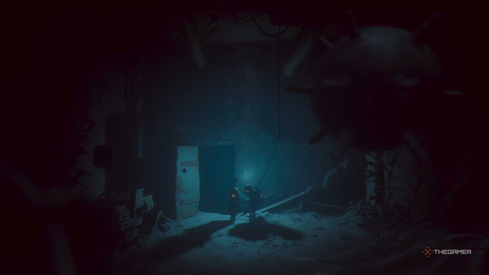 A dark underwater scene from Reanimal in chapter six.