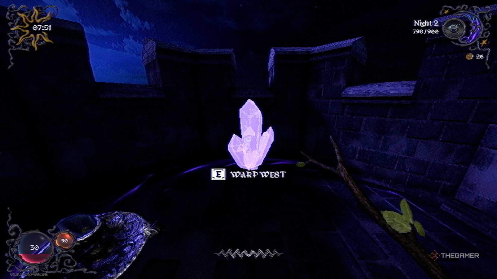A crystal west of the warp in YapYap.