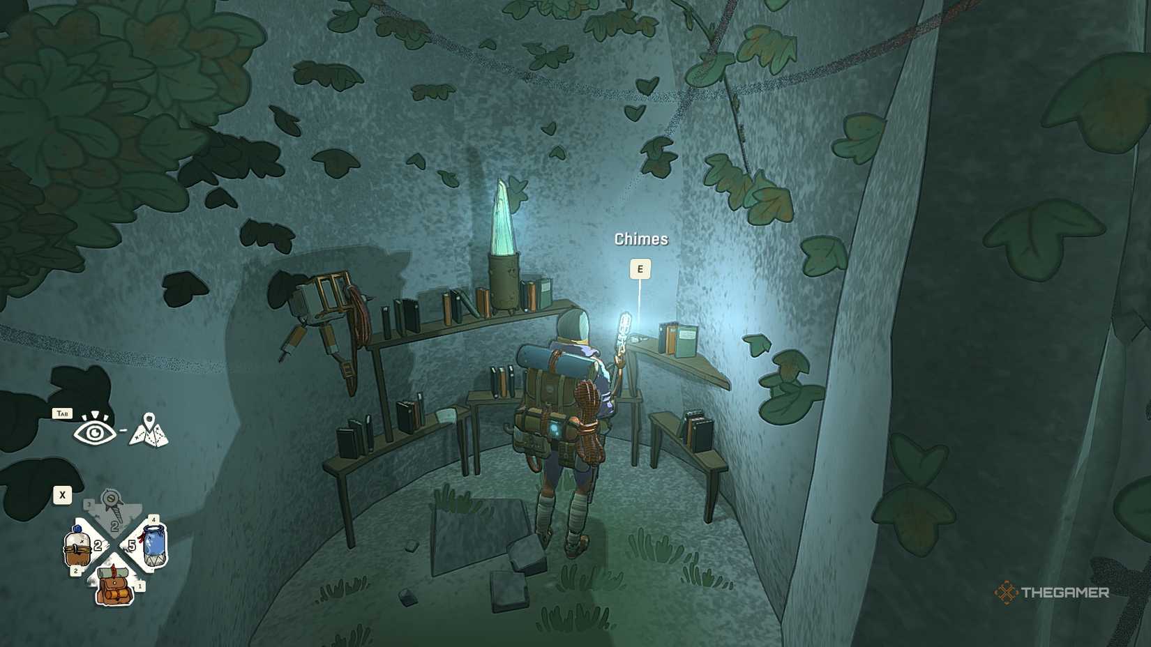 Aava next to the carillon in memory of Cairn.