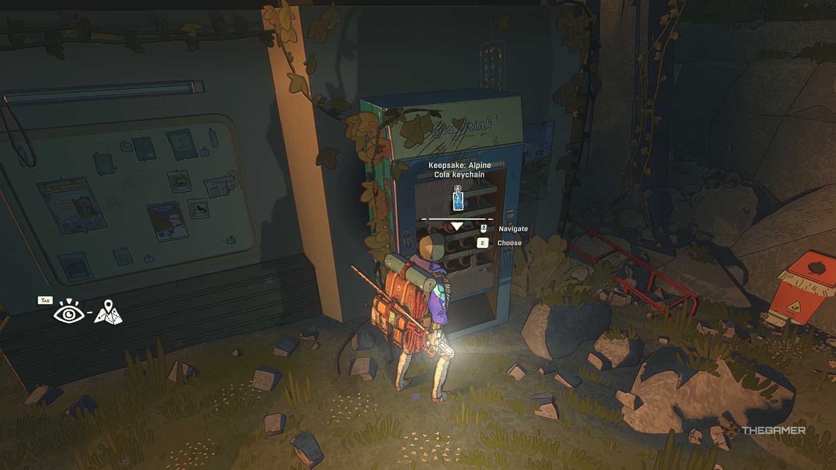 Alpine Cola Keychain in the machine at Cairn.