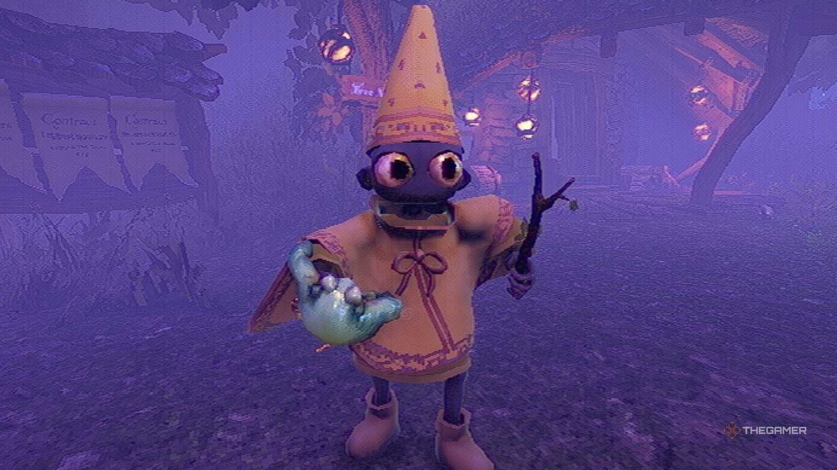 Character holding a cane in YapYap.