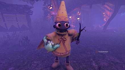 Character holding a wand in YapYap.